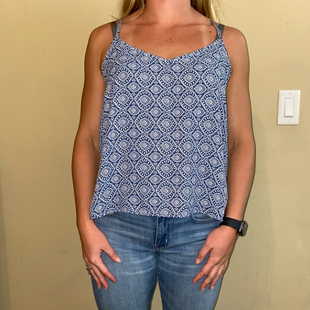 HOLLISTER Tank -Blue/white cute design